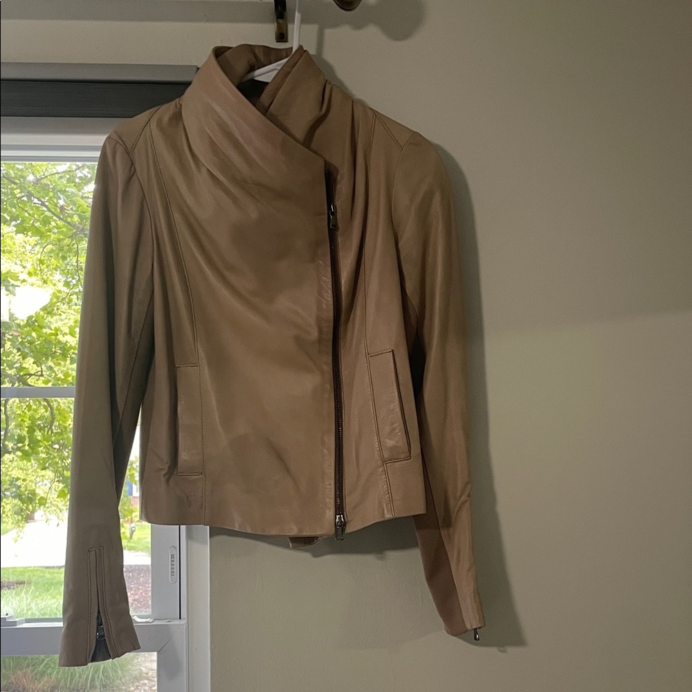 Dolan Tan Leather Jacket size XS